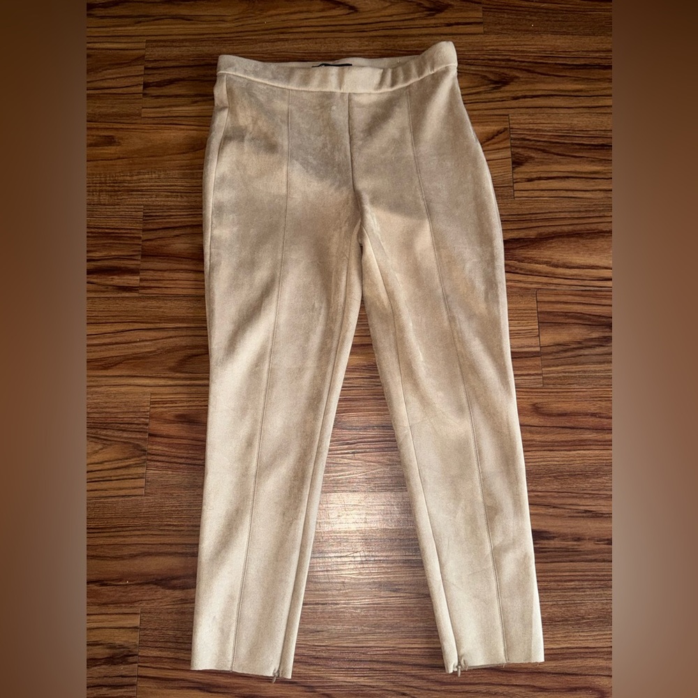 Zara Faux Suede pants. 

Tan & Black